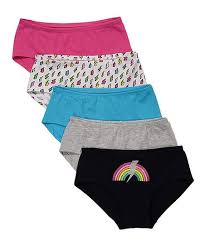 René Rofé Girl Black & Pink Rainbow Leora Five-Piece Seamless Underwear Set  - Girls | Best Price and Reviews | Zulily