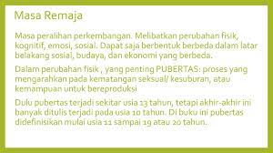 Perkembangan Fisik Dan Kognitif Masa Remaja Ppt Download
