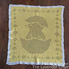 Filet Chick Baby Blanket Crochet Pattern The Lavender Chair