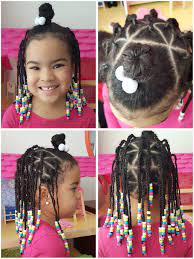Triangle Parts Braids With Beads Biracial Girl Mixed Kids Protective Hairstyles Mixed Girl Hairstyles Mixed Kids Hairstyles Little Mixed Girl Hairstyles