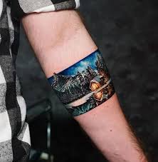 There are two major reasons why the snowflake tattoo is loved by both tattoo artists and clients. Winter Night Landscape Forearm Tattoo Amazing Tattoo Ideas