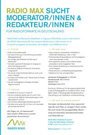 Wer daran arbeitet, seinen fremdwortschatz zu. Radio Max Sucht Moderator Innen Redakteur Innen Radioszene