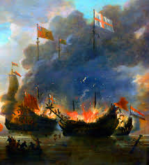 The Dutch Burn English Ships At The Chatham Dockyard Anglo Dutch Wars War Art Chatham Dockyard