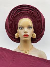 Stoned Autogele, Ipele and men's cap made with Aso oke