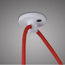 Passe Cable Blanc Passe Cable Pour Suspension Ou Passage Mural De Vos Cable Textiles De Couleurs Compatible Avec Les Luminaire Fil Electrique Douille Ampoule