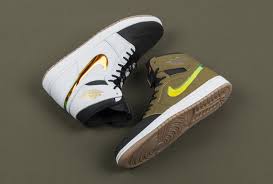 Jordan 1 Mid Patent Black White Gold On Feet Fancy Swooshes On The Newest Air Jordan 1s Air Jordans Jordans Nice Shoes