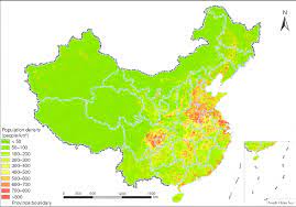 Spatialized Population Density Map Of China In 2000 Download Scientific Diagram