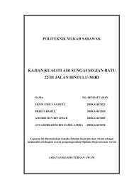 Molekul air minuman ecpi lebih halus kerana melalui 14 kali sistem tapisan dan menjadikanya tidak seperti air minuman biasa. Kajian Kualiti Air Sungai Segian Batu Pages 1 50 Flip Pdf Download Fliphtml5