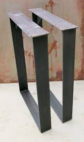 metal table legs squared thick flat bar squared pieds de table table metal bois pied de table metal