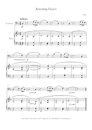 Get amazing grace for easy/level 4 piano solo. Amazing Grace Sheet Music For Trombone 8notes Com