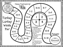 With the approach of thanksgiving and a little time off from school, it's nice to have a few thanksgiving activities ready to go that you can enjoy with the kids, grandkids, or other kids! Thanksgiving Math For First Grade Easy Prep Worksheets Center Activites Games