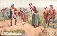 MARY QUEEN OF SCOTS PLAYING GOLF - TuckDB Postcards
