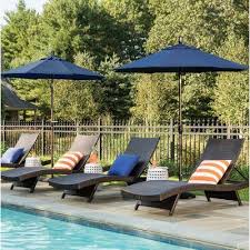 Pacific Trail Series 7 5 Market Umbrella Frame Color Bronze Fabric Color Olefin Navy Blue In 2020 Outdoor Pool Furniture Pool Lounge Pool Lounge Chairs