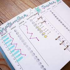My Tracker For Sleep Mood And Weather This Month Sleeptracker Moodtracker Weat Bullet Journal Mood Bullet Journal Ideas Pages Planner Bullet Journal