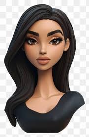 Artist Destiny Black Hair Work Of Art PNG