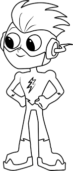 Flash is surrounded by an invisible aura of the speed force that… Kid Flash Smiling Coloring Page Free Printable Coloring Pages For Kids