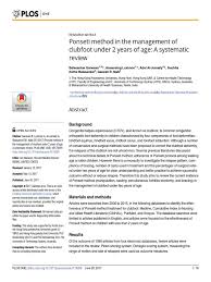 We did not find results for: Ponseti Method In The Management Of Clubfoot Under 2 Years Of Age A Systematic Review Musculoskeletal System