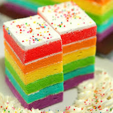 Resep Cara Membuat Rainbow Cake Spesial Resepmembuat Com Di 2020 Kue Zebra Kue Pelangi Kue Camilan