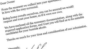 Real Estate Rental Application Cover Letter
