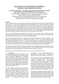Pdf High Resolution Wave Modelling Hi Wam For Batemans