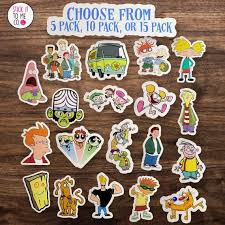 90 S Cartoon Sticker Pack Sticker Bomb 90 S Cartoon Vinyl Decals Cute Vinyl Sticker Pack Mystery Sticker Pack Laptop Decals In 2021 Cartoon Stickers Sticker Bomb 90s Cartoon