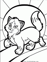 Kids will enjoy coloring the big blank areas and some smaller sections with their crayons, practice fine motor skills and have fun coloring the pages. Cat Colouring Pages To Print Novocom Top