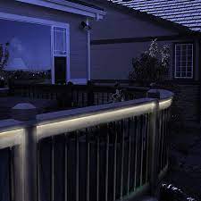 Installing rope lights to the underside of your deck railing is an easy upgrade that gives your outdoor space instant ambiance when the sun goes down! Custom Length Flex Deck Led Rope Light Dekor Lighting
