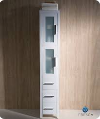 To get you started, we'll talk through some of the different medicine cabinets before providing you some detailed information on 12 of the best bathroom medicine cabinets with mirrors out there. Fresca Torino 12 Transitional Bathroom Tall Linen Side Cabinet White
