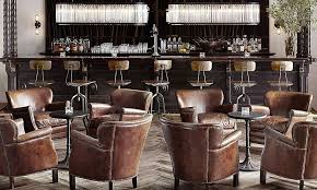 Club Chairs Cocktail Vignette Seating Cigar Lounge Decor Leather Chair Lounge Design