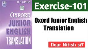 Exercise 101 Oxford Junior English Translation Youtube