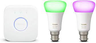 The philips hue white smart bulb works with amazon alexa to support dimming through voice control. Philips Hue White And Color Ambiance Mini Starter Kit B22 Bajonettsockel Inkl 2 Smart Led Lampen Und Der Hue Bridge Kompatibel Mit Alexa Google Assistant Und Apple Homekit Amazon De Beleuchtung