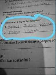 Badan pengembangan dan pembinaan bahasa, kementerian pendidikan dan kebudayaan republik indonesia, 2016. Siswa Dapat Pertanyaan Soal Tugas Ibu Di Rumah Jawabannya Tak Terduga