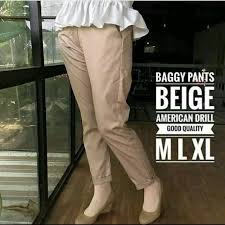 Warna ini juga dipakai untuk seragam militer. Baggy Pants American Drill Warna Beige Shopee Indonesia