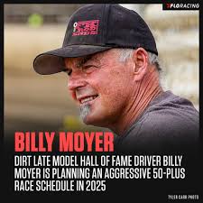 🤩 Dirt Late Model Hall of Fame driver Billy Moyer is planning an  aggressive 50-plus race schedule in 2025