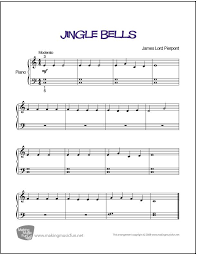 Jingle Bells Sheet Music For Easy Piano Digital Print Muzik Egitimi Muzik Sinifi Piyano
