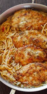 Chicken Breasts With Pasta In Creamy White Wine Parmesan Cheese Sauce I Season Chicken With Tonys Seasoning In Creamy Chicken Pasta Chicken Dinner Pasta Dishes