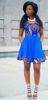Ankara Print Spring Dress Blue African Fashion African Print Dresses African Fashion Modern