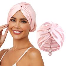 Amazon.com: HFRHTGY Gorro de satén de seda ajustable para dormir, doble  capa, turbante para mujeres y hombres, rizado, lacio, largo, grande,  trenzado ...