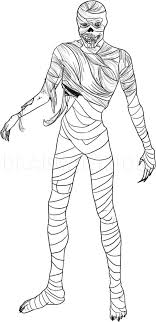 How to draw a mummy for halloween! How To Draw A Mummy Step By Step Drawing Guide By Dawn Dragoart Com