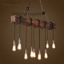 Adjustable hanging length and dimmable. Loft Style Creative Wooden Droplight Edison Vintage Pendant Light Fixtures For Dining Room Hanging Lamp Indoor Lighting Pendant Light Fixture Light Fixturesloft Style Aliexpress