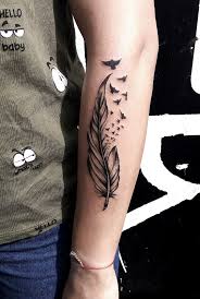 Tattoo Perya Na Predlechyah Tattoo S Photo In The Style Black And Grey Pluma 138252 2020 El Dovmeleri Dovmeli Kadin Boyun Dovmeleri