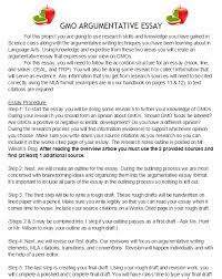 Argumentative Essay About Gmos