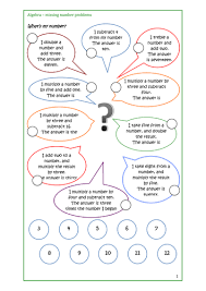 Maths Ks2 Or Revision Ks3 Ks4 Algebra Equations As Word Problems Algebra Equations Word Problems Free Math