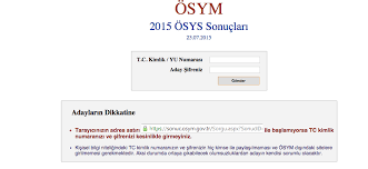 Ösys sonuç belgesini üç yerden alabilirsiniz: Lys Tercih Sonuclari 2015 Osym Sonuc Aciklama Sistemi Internet Haber