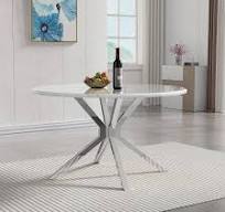 Amazon.com: Lujosa mesa de comedor redonda para 4, moderna ...