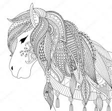 Diseno De Zendoodle De Caballo Para Adultos Para Colorear Libro Para Anti Estres Ilustraci Malvorlagen Pferde Ausmalbilder Pferde Zum Ausdrucken Ausmalbilder