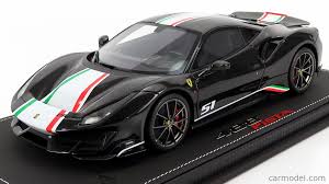 In the silver corner, we have a ferrari 488 pista with a full novitec carbon fiber aero kit and a tasty set of hre wheels. Bbr Models P18160c Vet Scale 1 18 Ferrari 488 Pista Piloti 2018 Con Vetrina With Showcase Nero Daytona Black Met