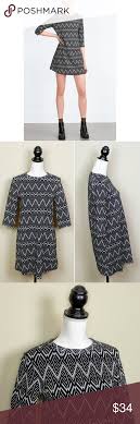 Nwt Zara Trafaluc Dress Black Chevron Knit M Fashion Clothes Design Fashion Tips