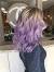 Straight Dirty Blonde Hair With Purple Tips