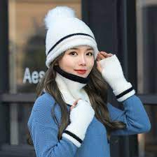 Bachelorette Beanie Hand Knitted Hat White Ladies Winter Hat Windproof Warm Ready For Shipment Winter Hats For Women Bachelorette Beanies Hand Knit Hat